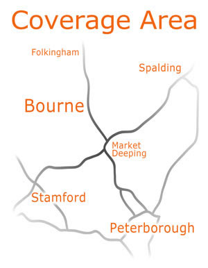 Working within a 28 miles radius of Bourne in Lincolnshire
